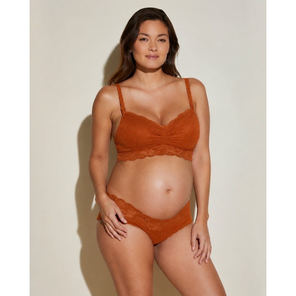 Cosabella Maternity Cotton & Lace Boyshort Panty Sahara  Size L‎